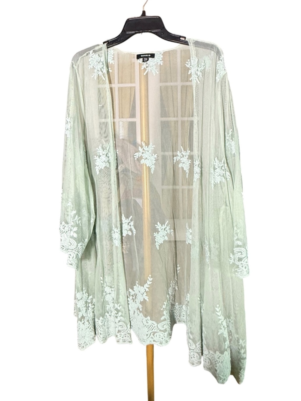Torrid Mint Lace Duster 3/4X